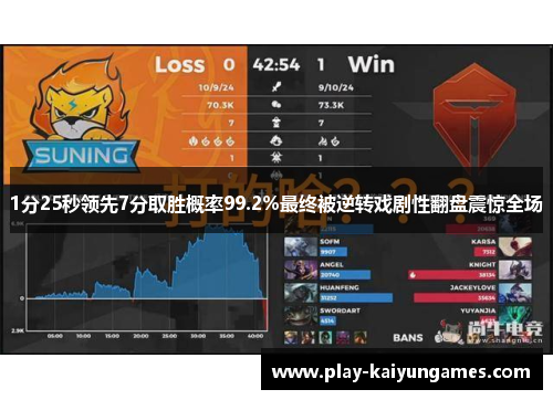 1分25秒领先7分取胜概率99.2%最终被逆转戏剧性翻盘震惊全场
