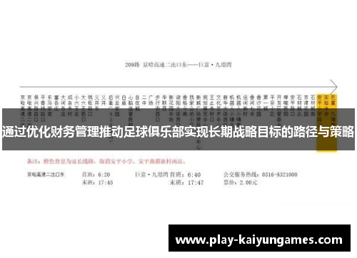 通过优化财务管理推动足球俱乐部实现长期战略目标的路径与策略